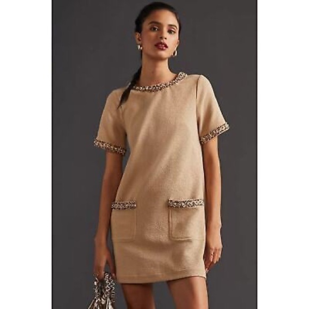 Maeve Embellished Shift Dress